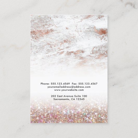 Roos Gold Marble Logo Bracelet  Visitekaartje (Achterkant)