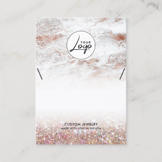 Roos Gold Marble Logo Bracelet  Visitekaartje (Voorkant)