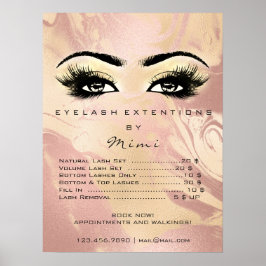 Roos Gold Marble Makeup Eyes Lashes Prijzen Poster