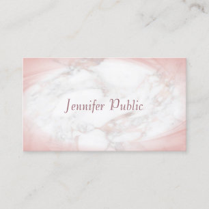 Roos Gold Marble Modern Elegant Handgeschreven Scr Visitekaartje