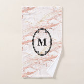 Roos Gold Marble Monogram Bad Handdoek (Handdoek)
