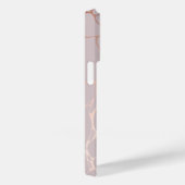 Roos Gold Marble Monogram iPhone Case (Achterkant / Rechts)