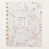 Roos Gold Marble Monogram Planner (Voorkant)