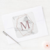 Roos Gold Marble Monogram Sticker (Envelop)