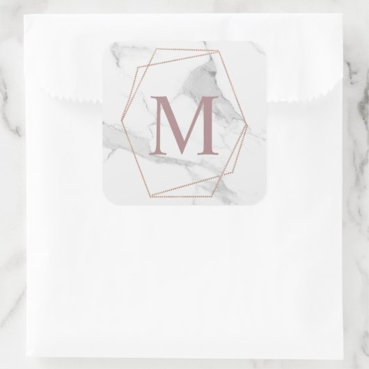 Roos Gold Marble Monogram Sticker (Tas)