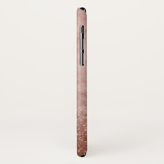 Roos Gold Marble Monogram Telefoontas Case-Mate iPhone Case (Achterkant/links)
