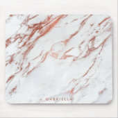 Roos Gold Marble Muismat (Voorkant)