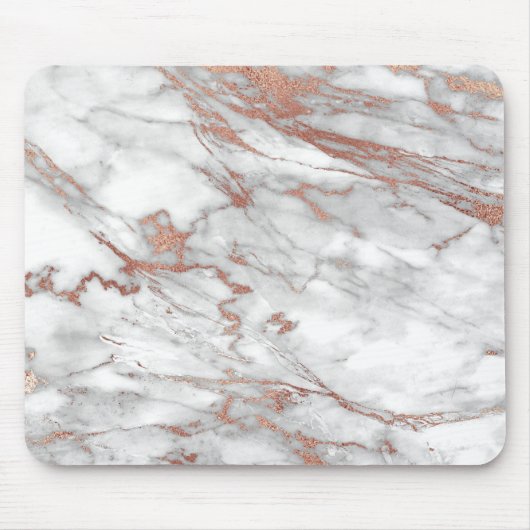Roos Gold Marble Muismat (Voorkant)