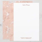 Roos Gold Marble, naam en contactgegevens, versie (Voorkant / Achterkant)