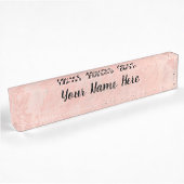 Roos Gold Marble Naambordje