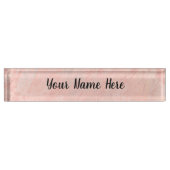 Roos Gold Marble Naambordje (Voorkant)