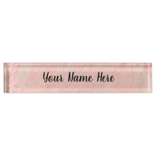 Roos Gold Marble Naambordje