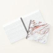 Roos Gold Marble Notitieboek (Binnen)