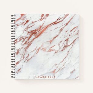 Roos Gold Marble Notitieboek
