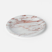 Roos Gold Marble Papieren Bordje (Gekanteld)