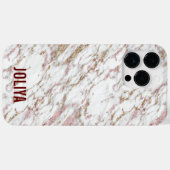 Roos Gold Marble Patroon Case-Mate iPhone Case (Achterkant (horizontaal))