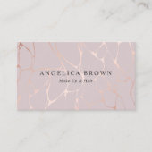 Roos Gold Marble Patroon Visitekaartje (Voorkant)