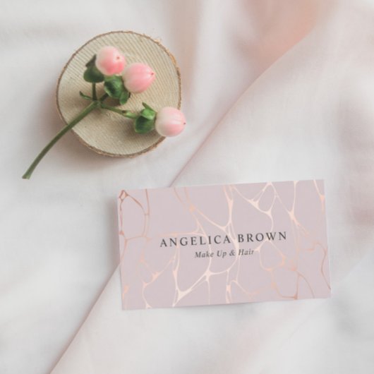 Roos Gold Marble Patroon Visitekaartje