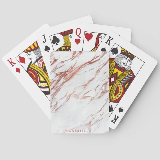 Roos Gold Marble Pokerkaarten (Achterkant)