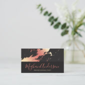 Roos Gold Marble | Reeks handtekeningen Visitekaartje (Staand voorkant)