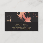 Roos Gold Marble | Reeks handtekeningen Visitekaartje (Achterkant)