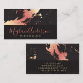 Roos Gold Marble | Reeks handtekeningen Visitekaartje (Voorkant / Achterkant)