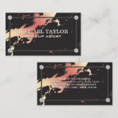 Roos Gold Marble | Schroeven Visitekaartje (Voorkant / Achterkant)