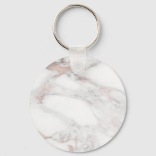 Roos Gold Marble Sjabloon Trendy Elegant Custom Sleutelhanger