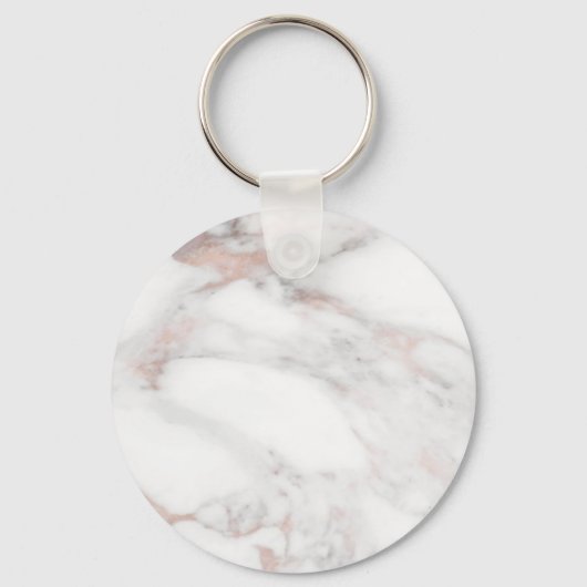 Roos Gold Marble Sjabloon Trendy Elegant Custom Sleutelhanger (Voorkant)