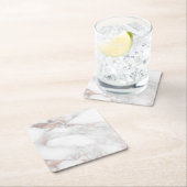 Roos Gold Marble Sjabloon Trendy Elegant Kartonnen Onderzetters (Insitu)