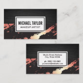 Roos Gold Marble | Slank donker metaal Visitekaartje (Voorkant / Achterkant)