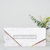Roos Gold Marble Swirl & Blush Cadeaubon (Staand voorkant)