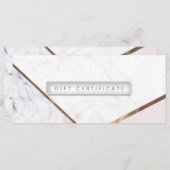 Roos Gold Marble Swirl & Blush Cadeaubon (Voorkant / Achterkant)