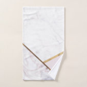 Roos Gold Marble Swirl & Blush Pink Bronze Glam Bad Handdoek (Handdoek)