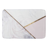 Roos Gold Marble Swirl & Blush Pink Bronze Glam Badmat (Voorkant)