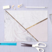 Roos Gold Marble Swirl & Blush Pink Bronze Glam Tissuepapier (Craft)