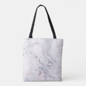 Roos Gold Marble Swirl & Blush Pink Bronze Glam Tote Bag (Achterkant)