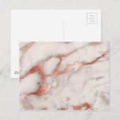 Roos Gold Marble Texture Briefkaart (Voorkant / Achterkant)
