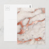 Roos Gold Marble Texture Briefkaart (Voorkant / Achterkant)