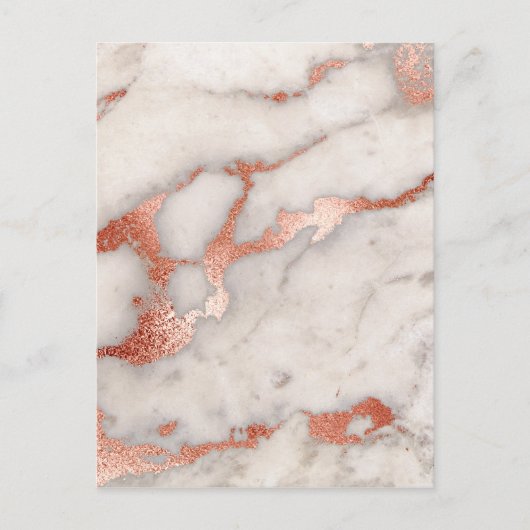 Roos Gold Marble Texture Briefkaart (Voorkant)