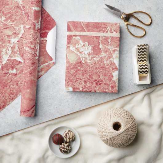 Roos Gold Marble Texture Cadeaupapier (Crafts)
