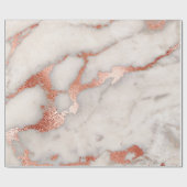 Roos Gold Marble Texture Cadeaupapier (Vlak)