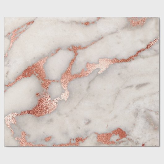 Roos Gold Marble Texture Cadeaupapier (Vlak)