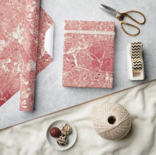 Roos Gold Marble Texture Cadeaupapier