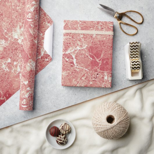 Roos Gold Marble Texture Cadeaupapier (Crafts)