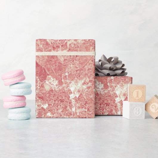 Roos Gold Marble Texture Cadeaupapier (Baby Shower)