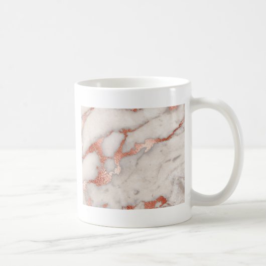 Roos Gold Marble Texture Koffiemok (Rechts)