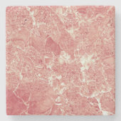 Roos Gold Marble Texture Stenen Onderzetter (Voorkant)