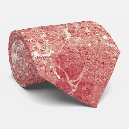 Roos Gold Marble Texture Stropdas (Opgerold)