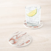 Roos Gold Marble Texture Zandsteen Onderzetter (Zijkant)